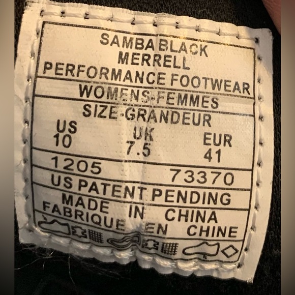 Merrell Samba Black Performance Leather Casual Shoes Womens size: 10 - Picture 11 of 11